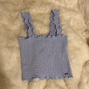 Women’s Textured Periwinkle Hollister Crop Top